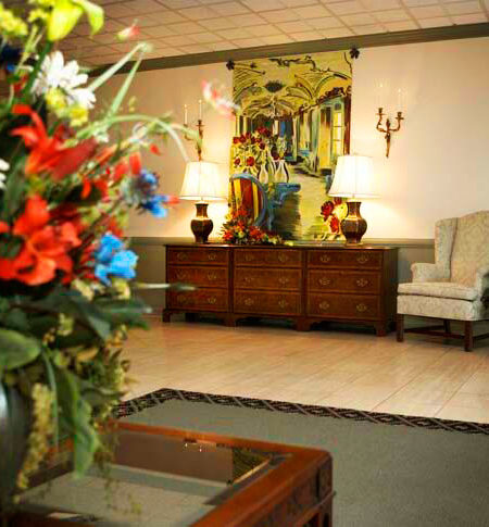 Luxury apartments in Erie, PA, South Shore Place, offers a spacious lobby.